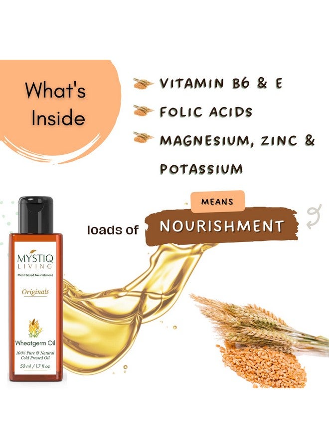 MYSTIQ LIVING Mystiq Living Wheat Germ Oil for Hair Growth, Skin & Body Care - 50 ML | Cold Pressed, 100% Pure & Natural - Image 3