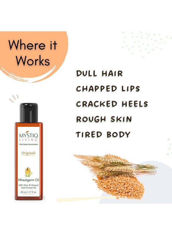 MYSTIQ LIVING Mystiq Living Wheat Germ Oil for Hair Growth, Skin & Body Care - 50 ML | Cold Pressed, 100% Pure & Natural - Image 4