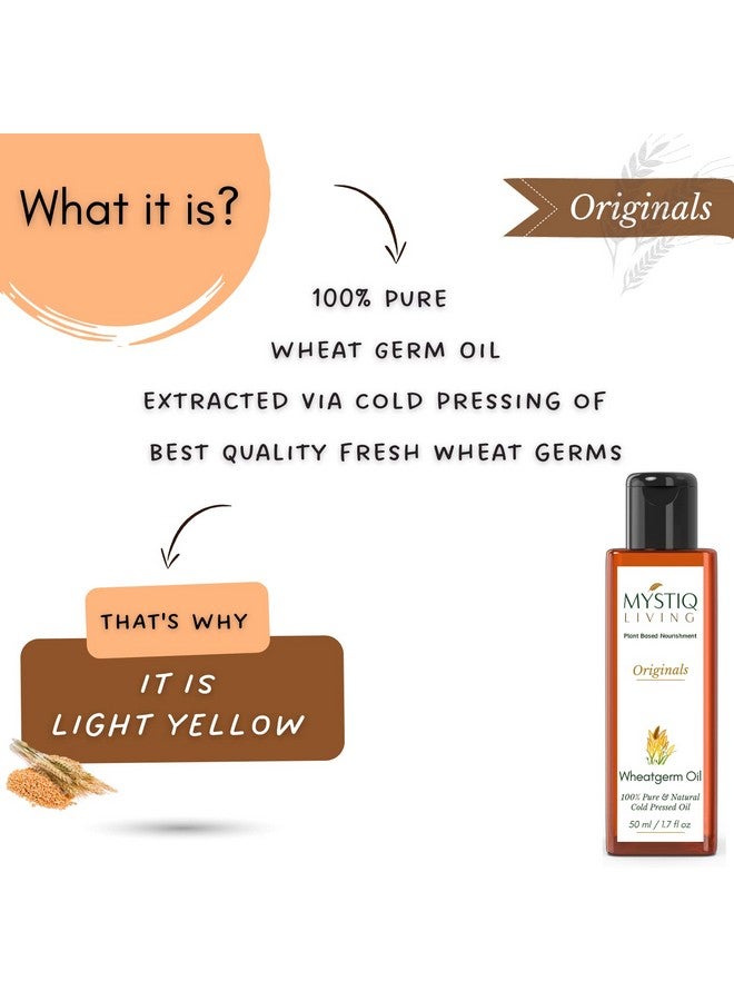 MYSTIQ LIVING Mystiq Living Wheat Germ Oil for Hair Growth, Skin & Body Care - 50 ML | Cold Pressed, 100% Pure & Natural - Image 2