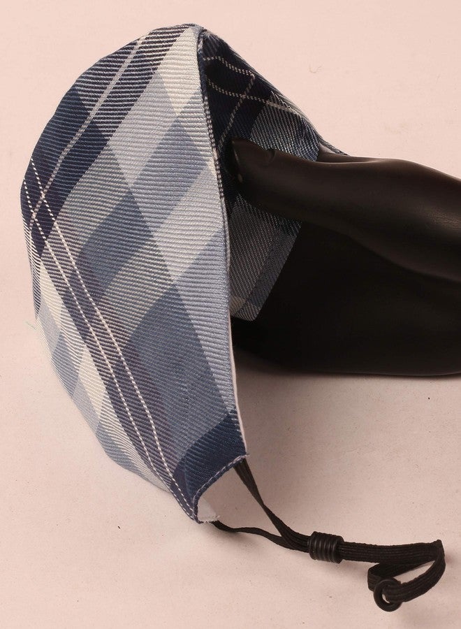 Touchstone Cotton Adjustable filter pocket 3 layer anti-pollution smog smoke cold & cough protective face mask reusable washable for men, women (Pack of 3). Shades of Blue - Image 4