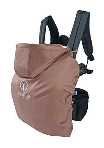 MiaMily Universal Summer Cover for Wind and Rain, with Hood, Universal, Waterproof and Windproof Baby Carrier Cover, Grey - Image 1