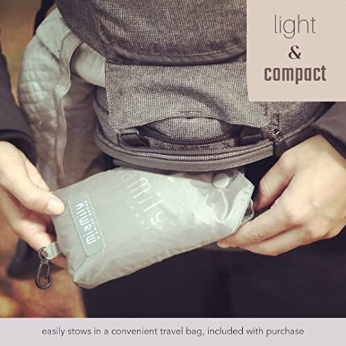 MiaMily Universal Summer Cover for Wind and Rain, with Hood, Universal, Waterproof and Windproof Baby Carrier Cover, Grey - Image 5