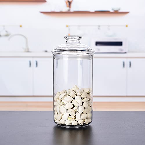 IVOOBR 34oz Acrylic Storage Jar, Airtight Lid with Silicone Sealing Ring, Ideal Canister Container for Sugar, Tea, Spices, Herbs, Shells, Bath Salt, Christmas Decorative Apothecary Jars - Image 5