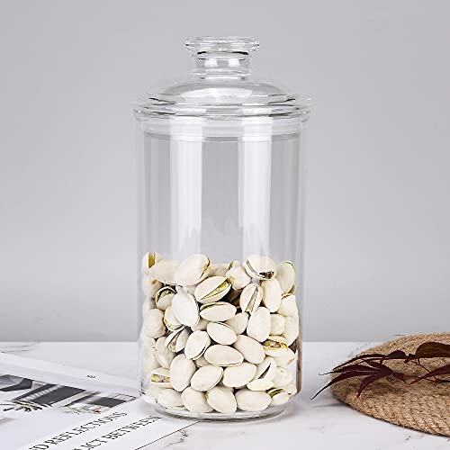 IVOOBR 34oz Acrylic Storage Jar, Airtight Lid with Silicone Sealing Ring, Ideal Canister Container for Sugar, Tea, Spices, Herbs, Shells, Bath Salt, Christmas Decorative Apothecary Jars - Image 3