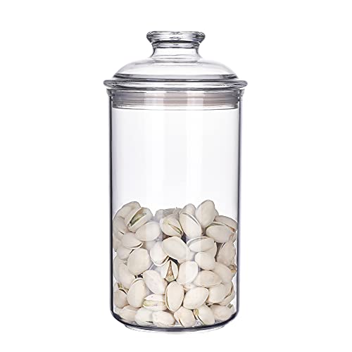 IVOOBR 34oz Acrylic Storage Jar, Airtight Lid with Silicone Sealing Ring, Ideal Canister Container for Sugar, Tea, Spices, Herbs, Shells, Bath Salt, Christmas Decorative Apothecary Jars - Image 1