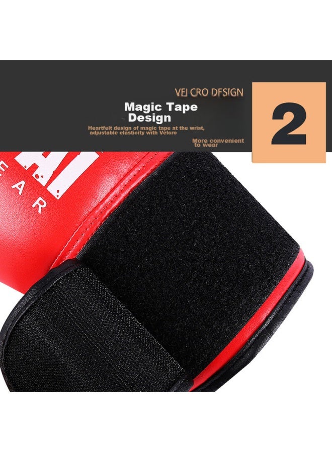 Competing pie Jingpai Boxing Gloves For Adults And Children, Sanda Fighting Gloves, Breathable For Men And Women, Practical Training For Punching Bag, Black, 10oz - Image 4