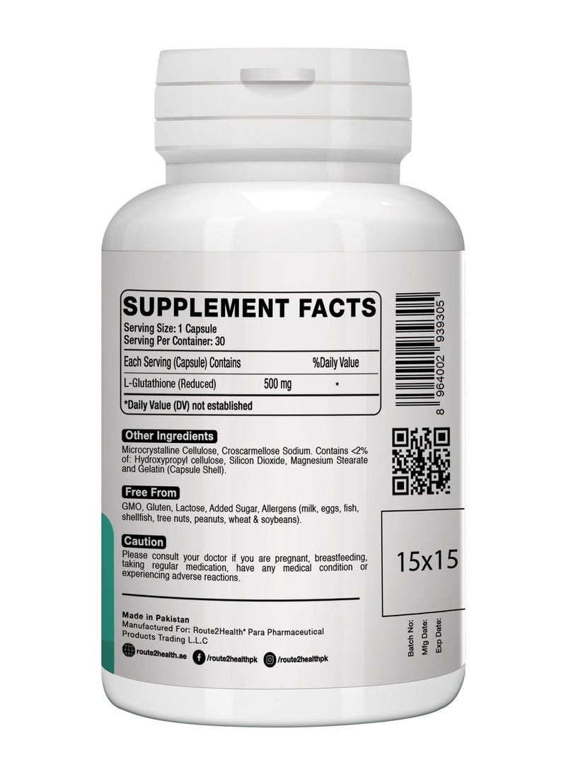 روت٢هيلث كبسولات جلوتاثيون 500 مجم من Route2Health - Image 3