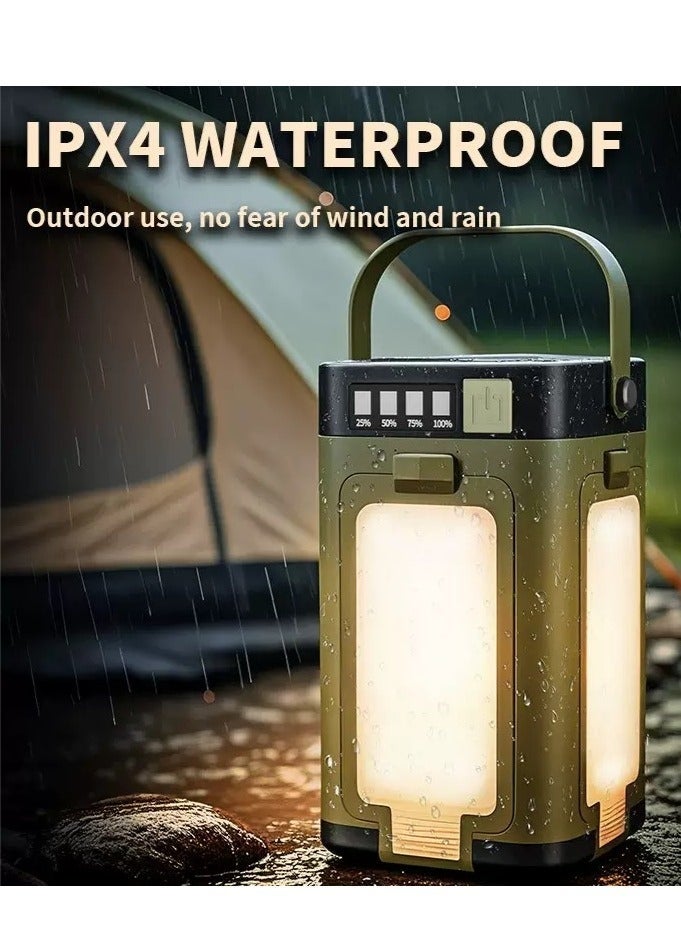 Bukela Waterproof Led Camping Lantern IPX4 with Solar Panel and Type-C Charging, Power Bank Function,Ideal for Power Outages, Outdoor Activities, and Flashlight Needs - Image 3
