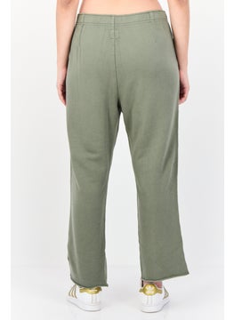 Aerie Women Regular Fit Solid Sweatpants, Olive  - Image 3