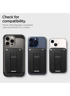 Spigen Smart Fold 2 MagFit Magnetic MagSafe Wallet 3 Card Holder Case with Kickstand Compatible with iPhone 15 / 14/13/12 Series - Black  - Image 2