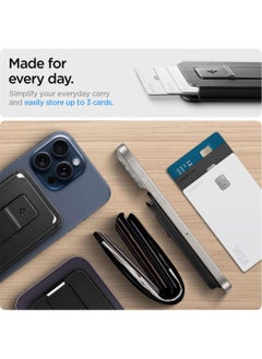 Spigen Smart Fold 2 MagFit Magnetic MagSafe Wallet 3 Card Holder Case with Kickstand Compatible with iPhone 15 / 14/13/12 Series - Black  - Image 3