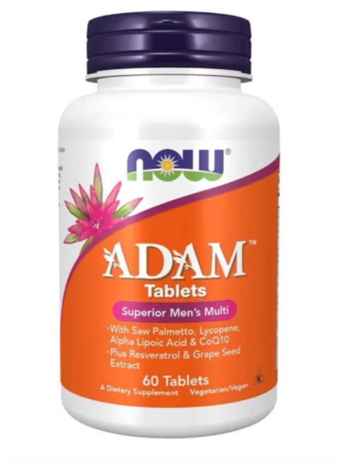 Now Adam Men's Multivitamin Tablets For Overall Wellness, Pack of 60's - Image 1