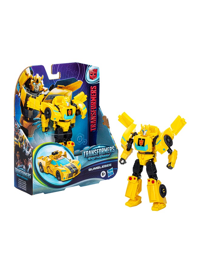 HASBRO - TRANSFORMERS بامبلبي من فئة المحارب إيرث سبارك، تمثال عمل روبوت 5 بوصات، يتحول في 19 خطوة، ألعاب تفاعلية للأولاد والبنات من سن 6 سنوات فما فوق  - Image 1