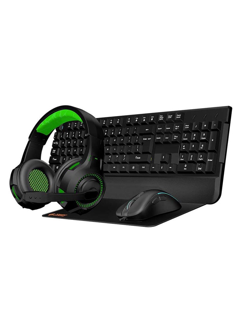 porodo Porodo Gaming 4 in 1 Starter Kit ( Keyboard / Headphone / Mouse / Mouse Pad ) - Black  - Image 2