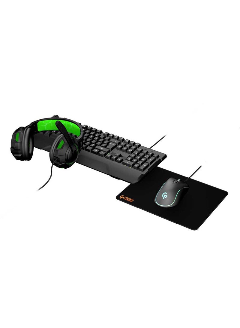porodo Porodo Gaming 4 in 1 Starter Kit ( Keyboard / Headphone / Mouse / Mouse Pad ) - Black  - Image 5