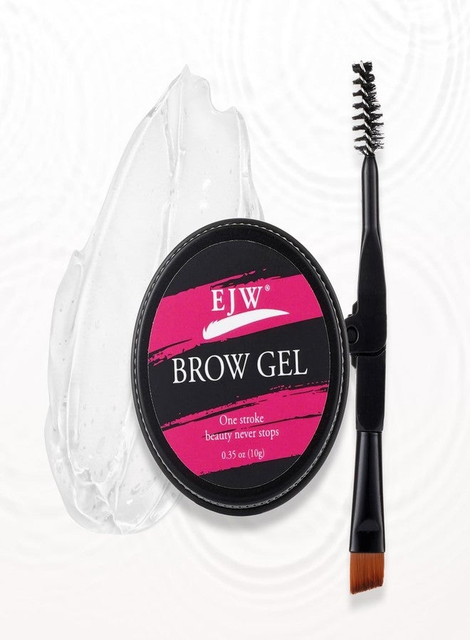 EJW Clear Eyebrow Gel Styling Wax with Dual-Ended Brush, Long Lasting Strong Hold Brow Glue for Fluffy Feathered Look, Transparent Waterproof Brow Soap Lamination Gel, Non-Flaky & Quick Drying - Image 5