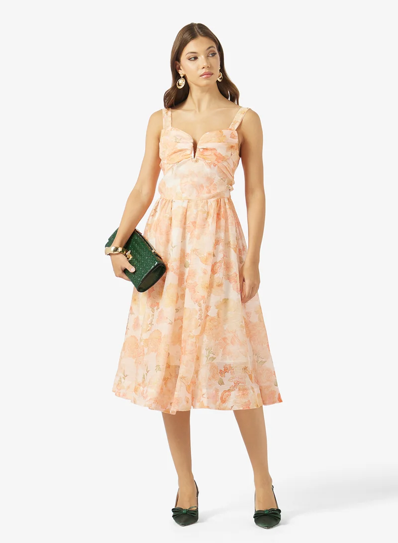 Ella  Floral Print Dress for Women | Best Price UAE