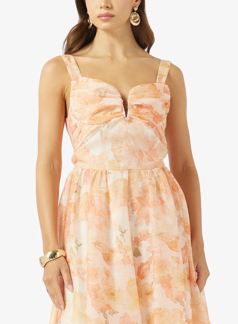 Ella  Floral Print Dress for Women | Best Price UAE