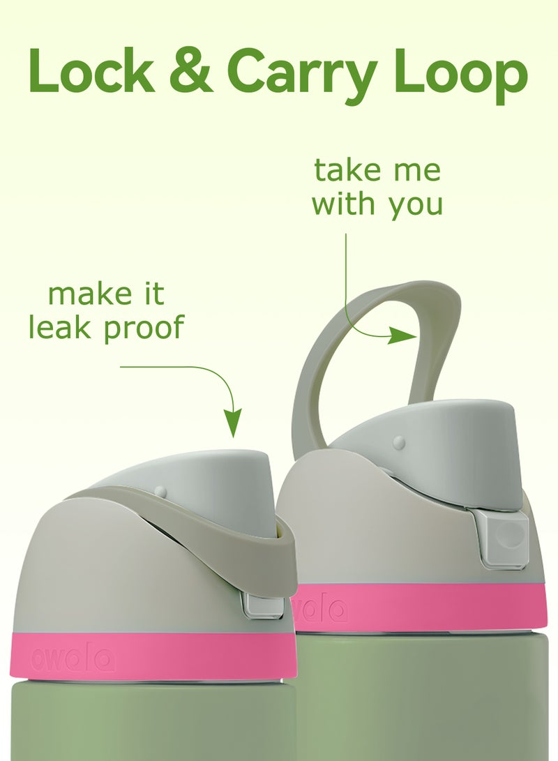 Owala FreeSip Insulated Stainless Steel Water Bottle With Straw For Sports Travel And School BPA Free Sports Water Bottle(Dark Green 24OZ) - Image 3