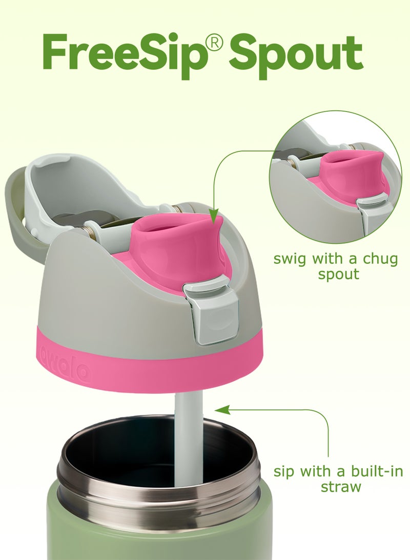 Owala FreeSip Insulated Stainless Steel Water Bottle With Straw For Sports Travel And School BPA Free Sports Water Bottle(Dark Green 24OZ) - Image 2