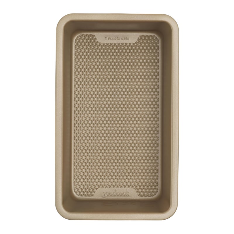 GoodCook BestBake Nonstick Textured Carbon Steel Loaf Pan, 9" x 5", Bronze - Image 1