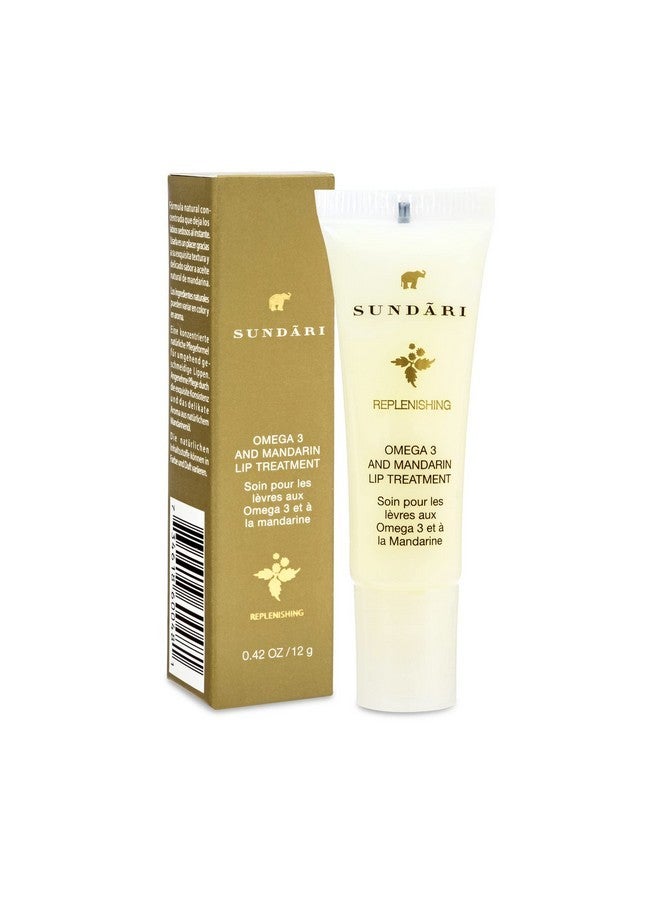 SUNDARI Omega 3 and Mandarin Lip Treatment, 0.42 Fl Oz, Hydrating Lip Balm for Dry, Chapped Lips, Nourishes, Soothes, and Heals Lips, Reduces Lines - Image 3