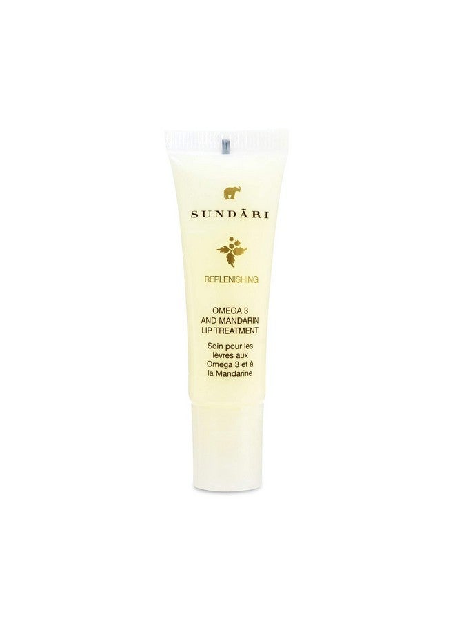 SUNDARI Omega 3 and Mandarin Lip Treatment, 0.42 Fl Oz, Hydrating Lip Balm for Dry, Chapped Lips, Nourishes, Soothes, and Heals Lips, Reduces Lines - Image 1