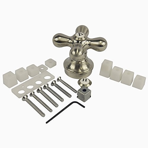 Danco 89255P Cross-Arm Tub/Shower & Sink Faucet Handle, Fits 2-3 Handle Faucets, Does NOT FIT Delta & Moen FAUCETS, Brushed Nickel 2-Pack - Image 5