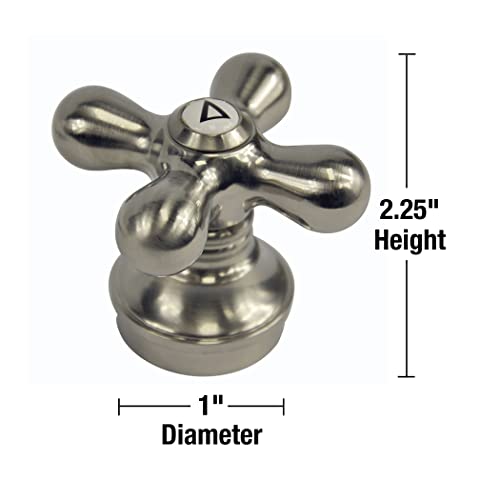Danco 89255P Cross-Arm Tub/Shower & Sink Faucet Handle, Fits 2-3 Handle Faucets, Does NOT FIT Delta & Moen FAUCETS, Brushed Nickel 2-Pack - Image 4