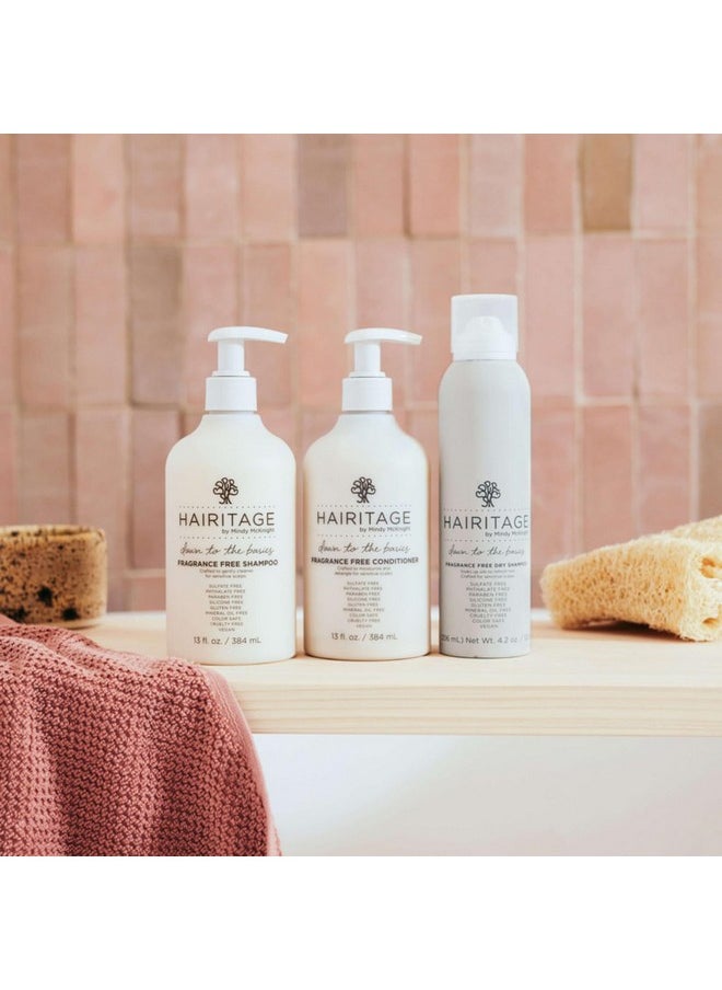 Hairitage - Down To The Basics Fragrance-Free Conditioner Formulated With Chamomile + Sunflower Seed Oil - Ultra-Mild + Moisture Rich - For Sensitive Scalps - No Artificial Perfumes, 13 Oz - Image 1
