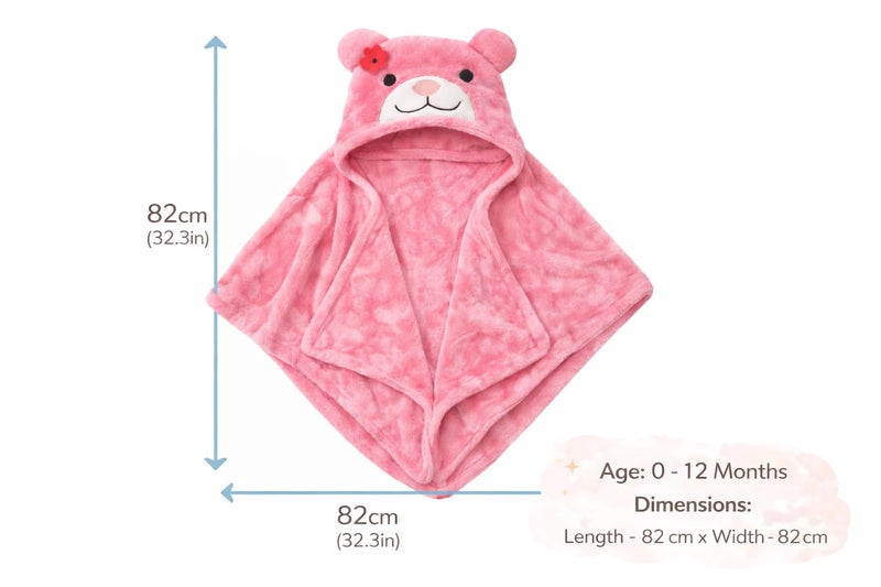 BRANDONN New Born Baby Blanket Pack of Super Soft Bathrobe Wrapper Bath Towel for Boys, Girls, Babies (Hotpink, Length 82 cm x Width 82 cm, 0-12 Months) - Image 5
