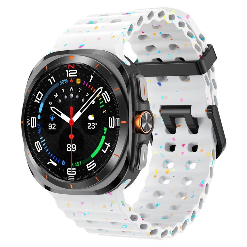 Adjustable Silicone Sport Smartwatch Band Compatible with Samsung Galaxy Watch 7 with Fit Soft Strap and Quick Daily Replacement Blue - Image 4