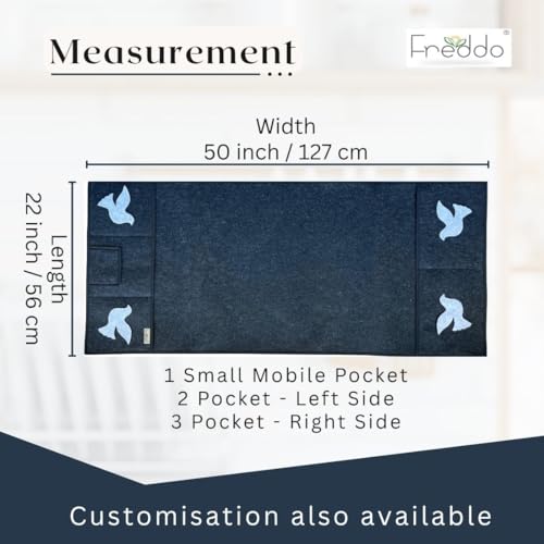 FREDDO Refrigerator/Fridge Top Cover With 5 Pocket, Mobile Pocket, Water-Resistant,Washable,Anti-Dust Protector for Top I Home Organiser(Top Area 26 x 22 inch), Black Color, Pack of 1 Piece - Image 4