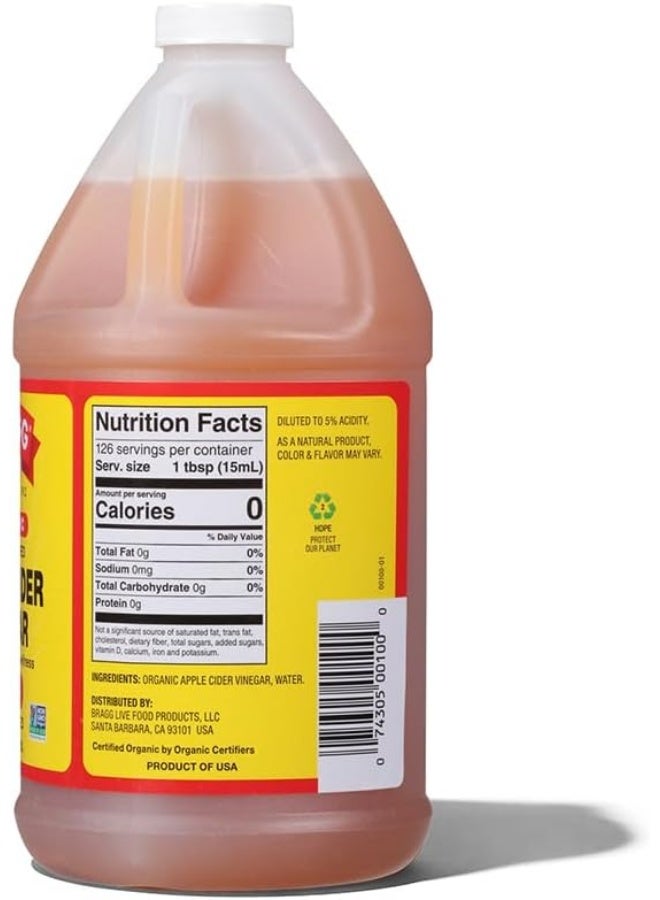 Bragg Organic Apple Cider Vinegar with the Mother - 64 fl oz - Raw and Unfiltered - Image 3