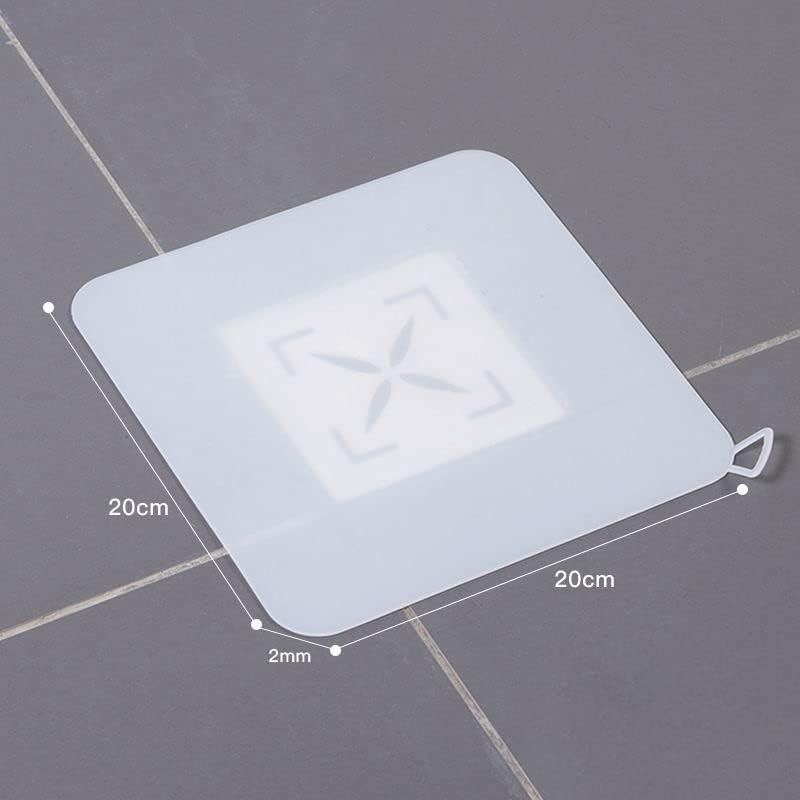 SYOSI Silicone Drain Cover, White 8 in/20cm, 2 Pcs Tub Stopper Floor Anti-Odor Mat, Anti Cockroach Deodorizing Kitchen Seal for Shower, Laundry, Toilet and Else - Image 4