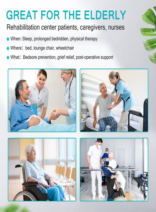 Fewener 3-in-1 Side Wedge Pillow,Wedge Pillow for Back Pain Relief,Foam Wedges for Positioning in Bed,Positioning Wedges for Bed Sores,for Seniors,Caregivers,Side Sleepers,After Surgery,Green - Image 2