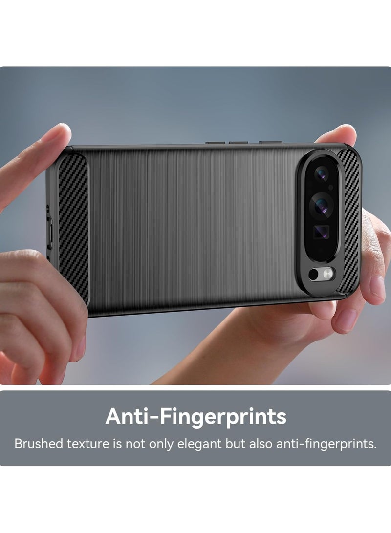 Case Compatible with Google Pixel 9 Pro, Refined Carbon Fiber Rugged Shockproof Protective Phone Cover Flexible TPU Shock Absorption Cover for Google Pixel 9 Pro - Image 5