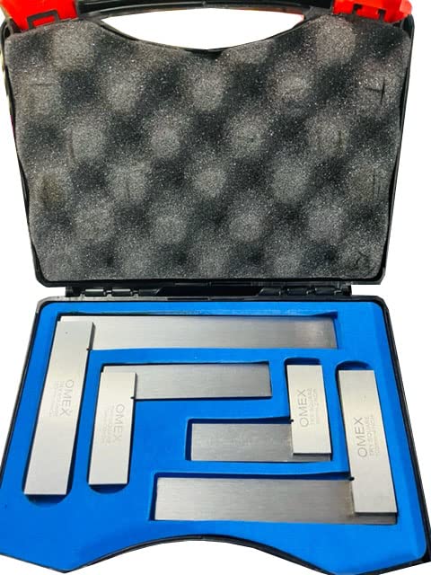 OMEX PRECISION STEEL HARDENED SQUARE SET GROUND MACHINIST TOOL 2 3 4 6 NEW DIN875 I PLASTIC BOXED