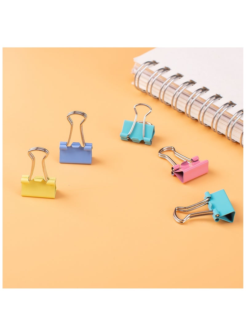 Deli E8556A Binder Clips 15mm, 60PCS, 4 Colors 鈥?ideal for organizing school and office files - Image 2