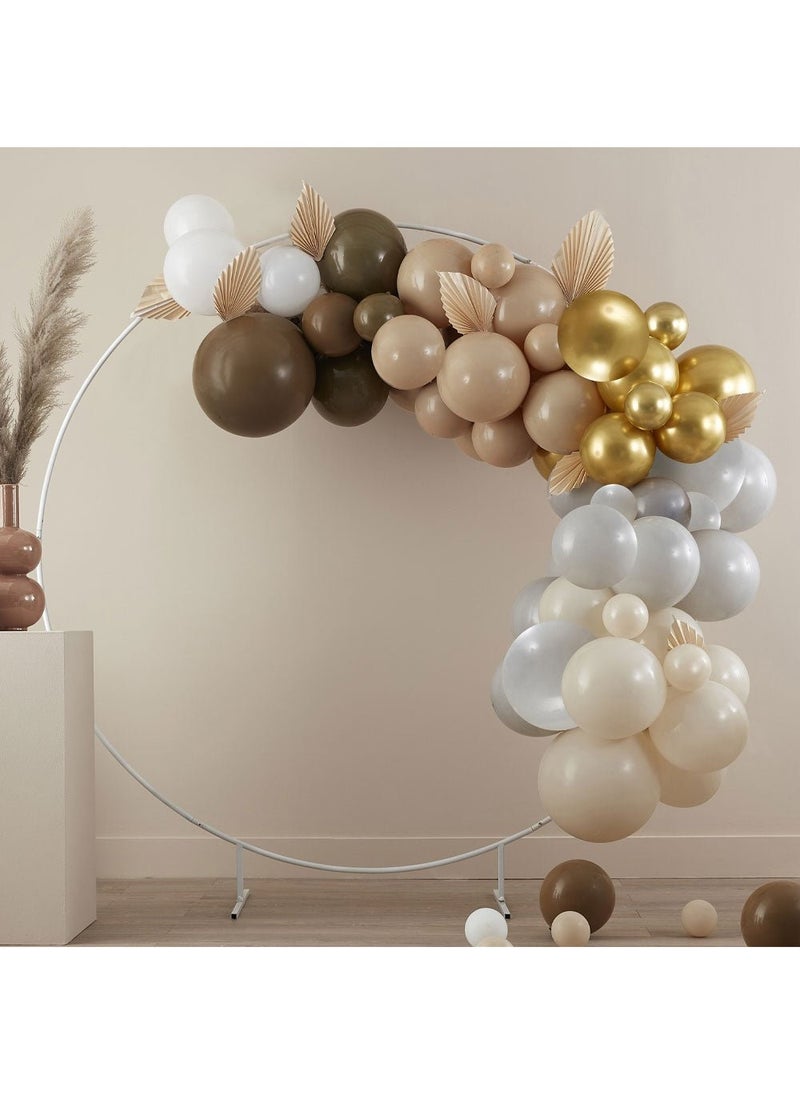 Ginger Ray Balloon Arch with Decorations Brown Gold Beige DIY Kit - Image 2