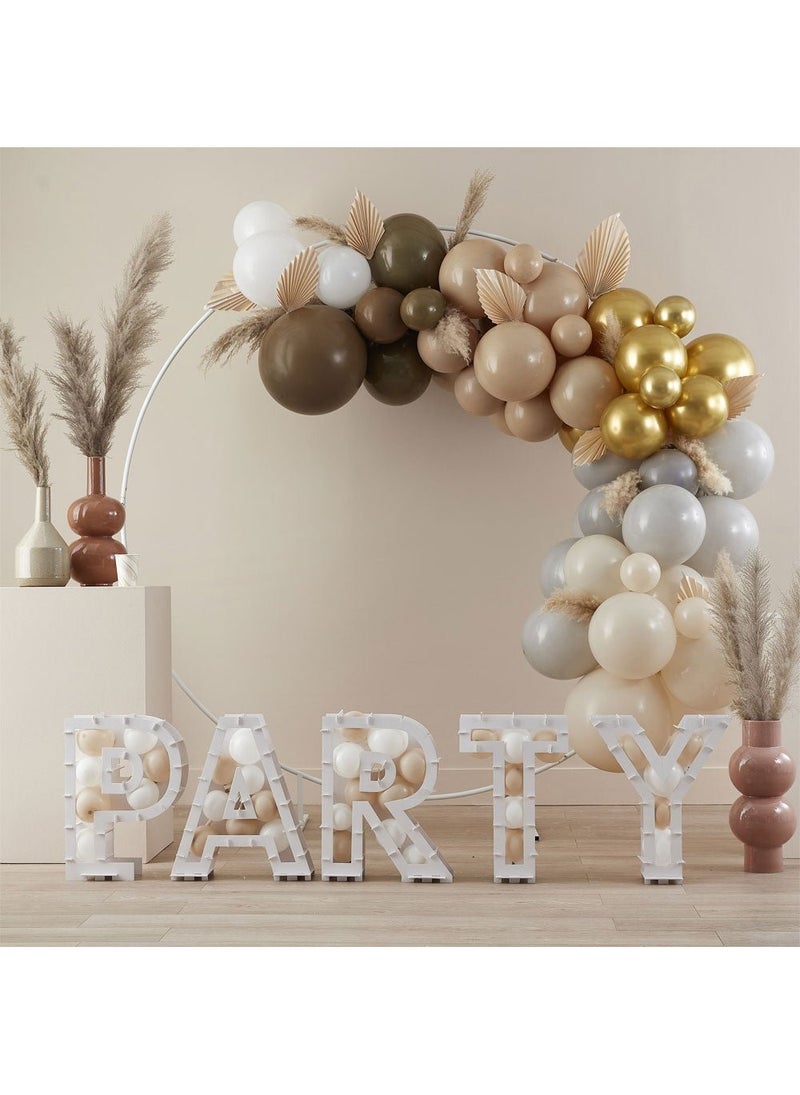 Ginger Ray Balloon Arch with Decorations Brown Gold Beige DIY Kit - Image 3