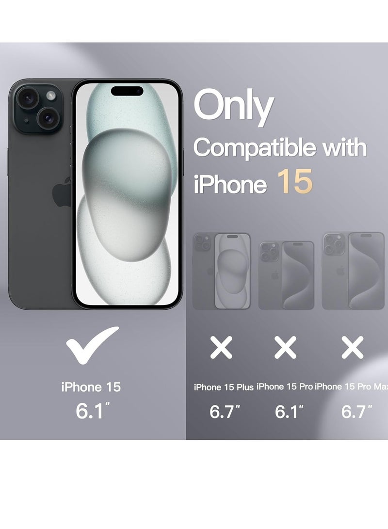 "ELTRAZONE Magnetic Silicone Case for iPhone 15 (6.1-Inch) – MagSafe Compatible Phone Cover with Full Camera Lens Protection (Black)" - Image 3