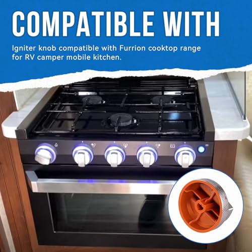 SeDeplacer 1Pcs Cooktop Igniter KnobLite Spark Knob Color Silver Compatible with Furrion Cooktop Rangefor RV Camper Mobile Kitchen - Image 3
