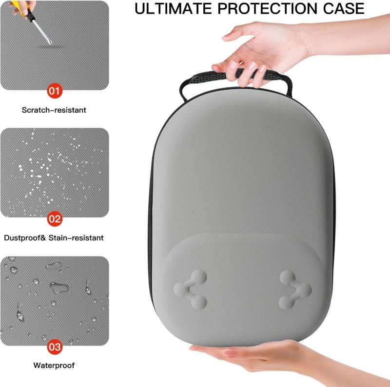 VR Headset Case Hard Shell Travel Storage Bag with EVA Foam Padding - Custom-Cut Compartments for Meta Quest 3 for Active Users - Image 5