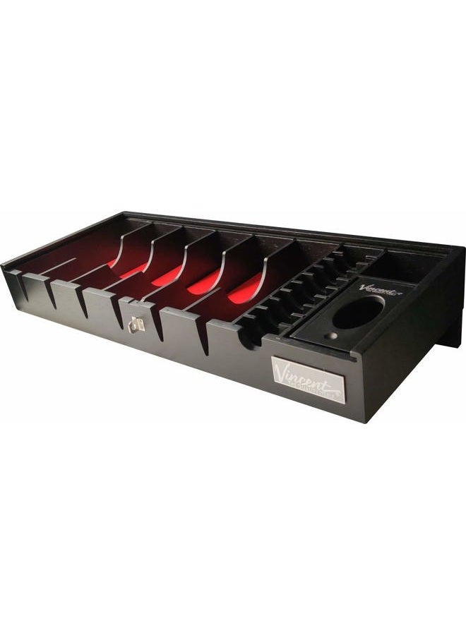 Vincent NEW Vincent Professional Countertop Tray Station Organizer 8 (Black) - Image 4