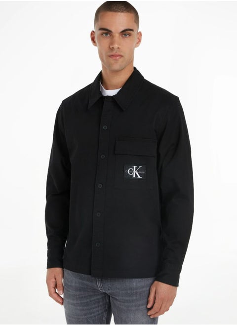 Monogram Regular Fit Patch Pocket Shirt