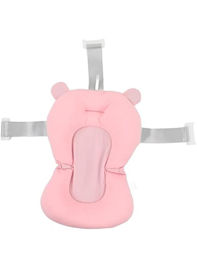 Baby Bath Seat Cushion, Floating Bath Support Mat Foldable Adjustable Infant Bath Supporter Newborn Bathtub Seat Cushion Nonslip Baby Bathtub Mat Baby Tub Pillow for 0‑12 Months - Image 1