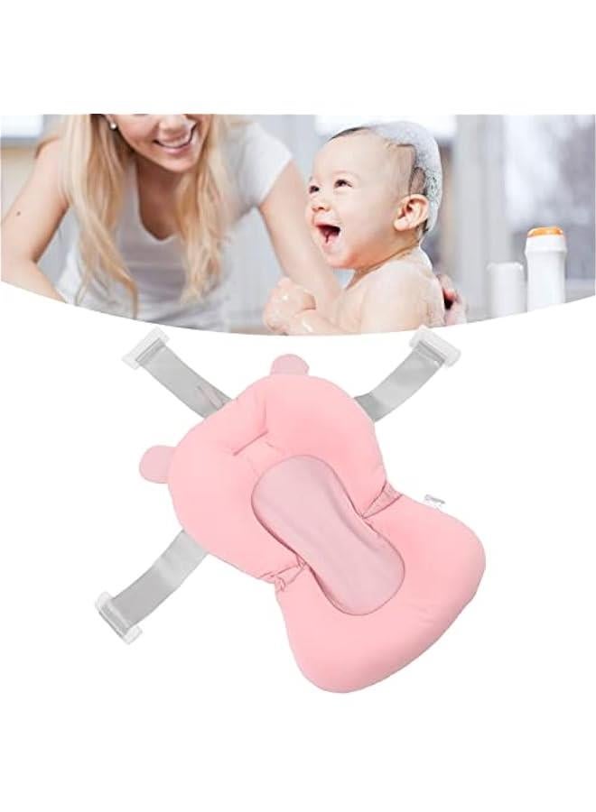Baby Bath Seat Cushion, Floating Bath Support Mat Foldable Adjustable Infant Bath Supporter Newborn Bathtub Seat Cushion Nonslip Baby Bathtub Mat Baby Tub Pillow for 0‑12 Months - Image 4