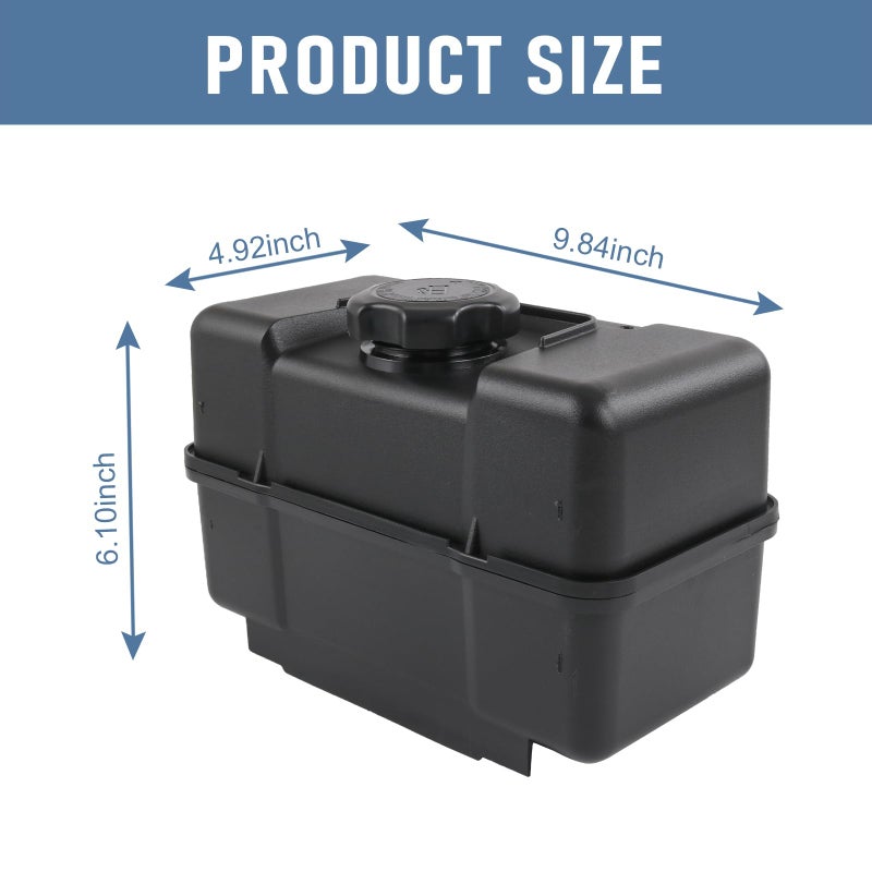 RALBDX 691993 4 Quart Plastic Fuel Tank With Cap & Shut-Off Valve Compatible With Lawn and Garden Equipment Engines,Some Specific Snow Blower,Tiller,Log Splitter Lawnmower Gas Tank For Remote Mounting - Image 5