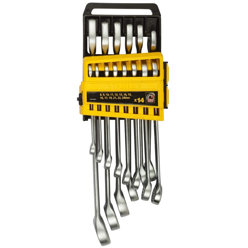 Stanley STANLEY STMT780928 824mm Combination Spanner Set in Holder 14Pieces  - Image 1
